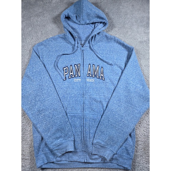 U.S. Vintage Other - U.S. Vintage Panama City Beach Zip Hoodie XL Blue Heather Mens Sweatshirt